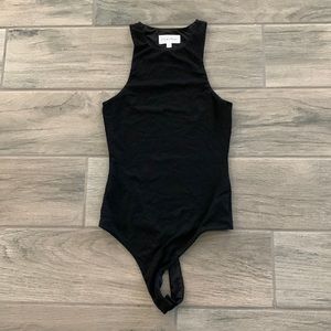 Privacy please black thong bodysuit